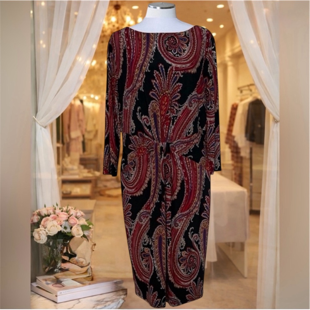 Jones New York Dress with paisley pattern.